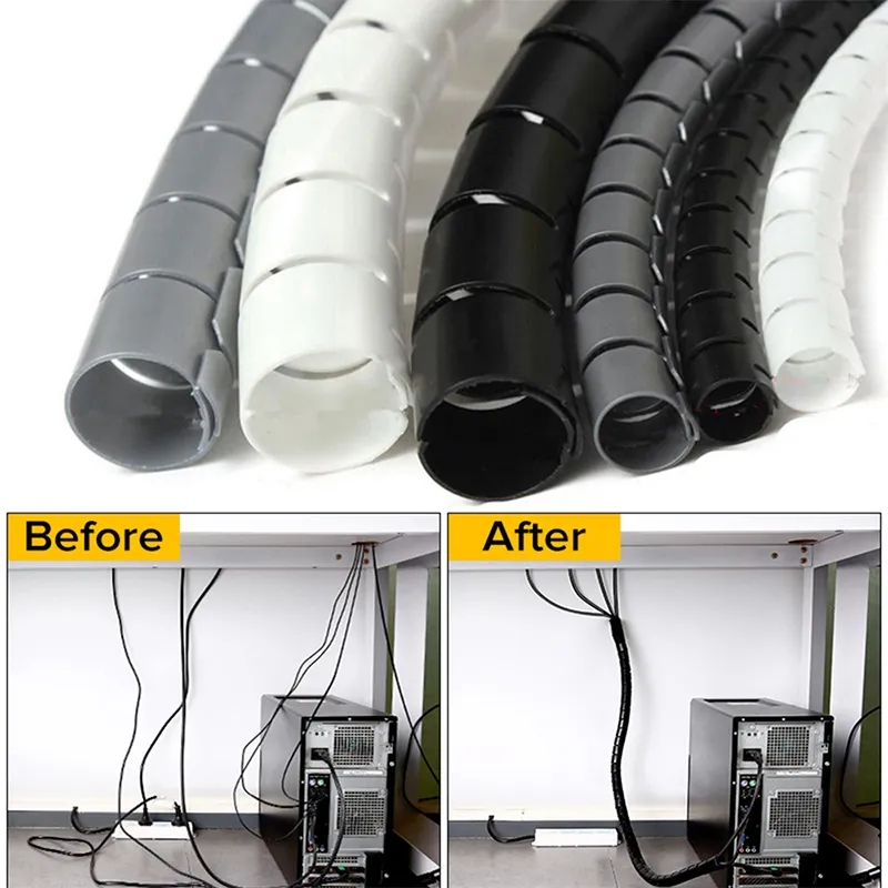 Cable Lock Flexible - 1/2M 유연한 나선형 케이블 정리 클립