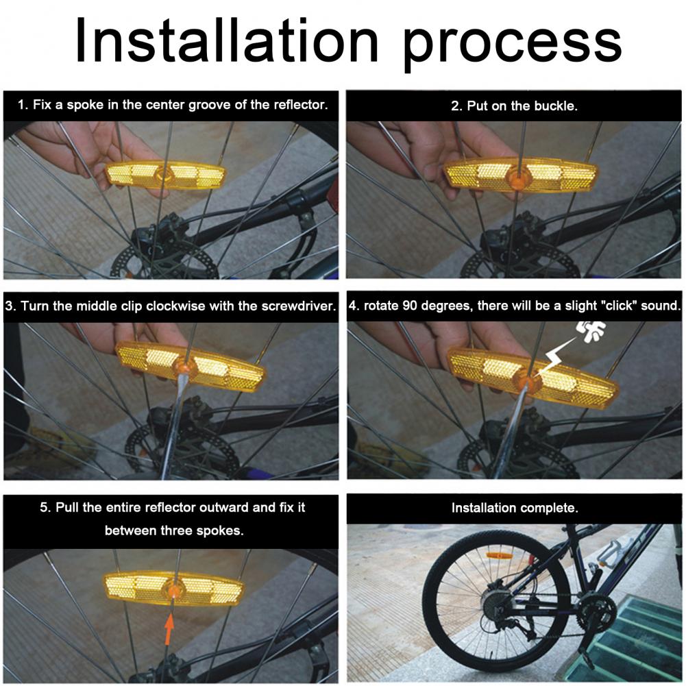Spoke Reflector Set - 자전거 경고 반사경 자전거 경고 반사경