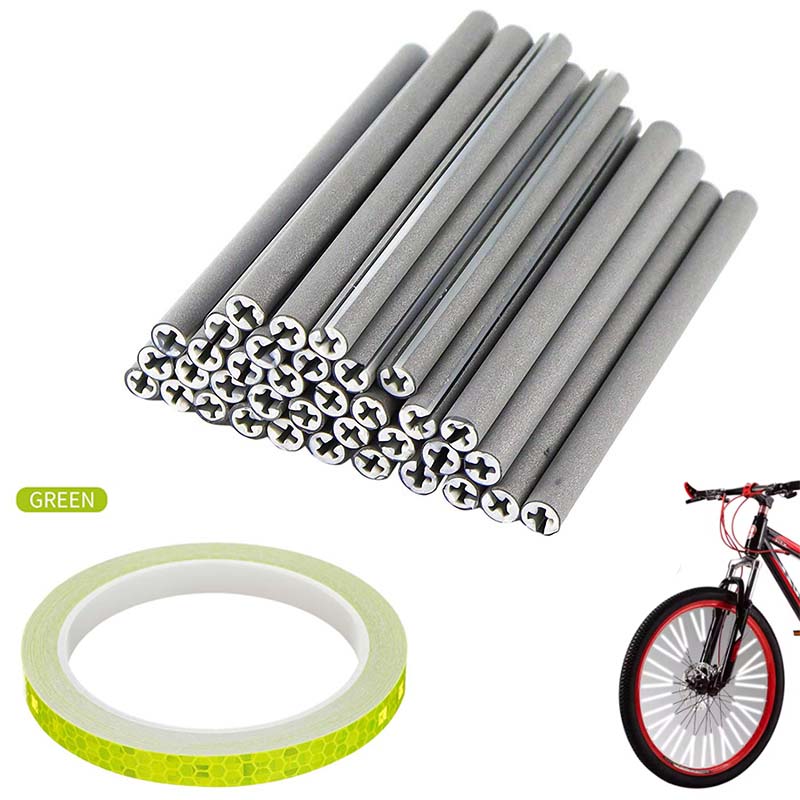 Spoke Reflector Set - 그린 아웃라인 자전거 스포크 반사판 세트