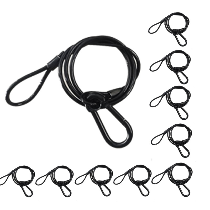 Cable Lock Flexible - 10 개/몫 블랙 3mm * 70cm
