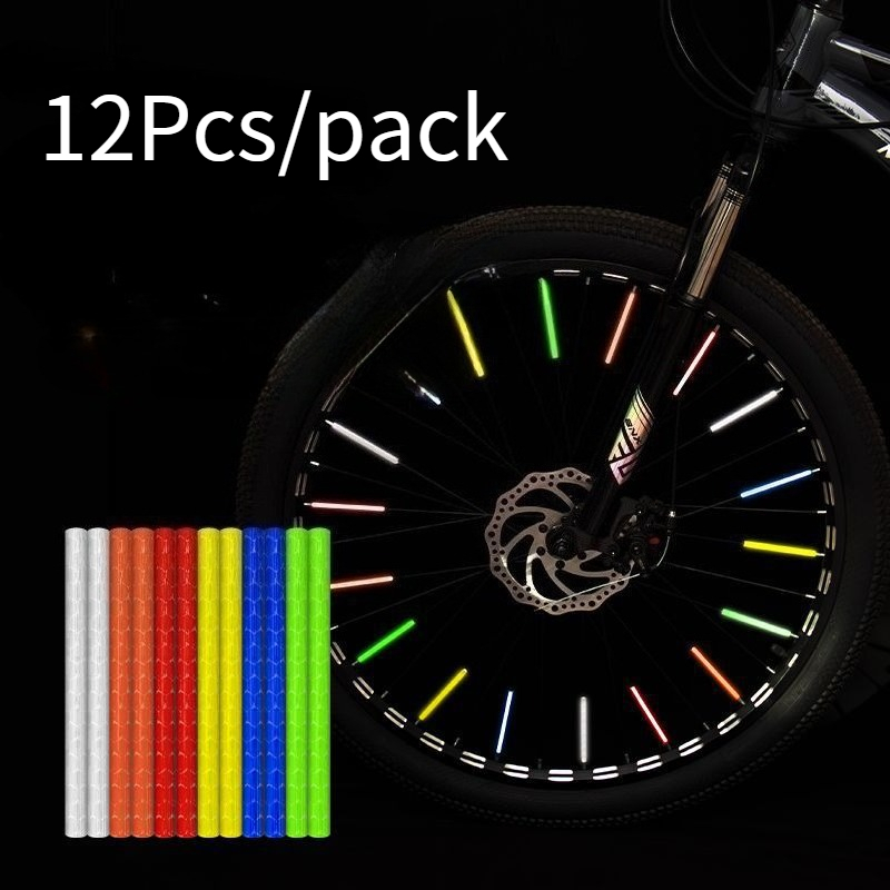 Spoke Reflector Set - 12개/세트 자전거 스포크 반사경 클립온 휠