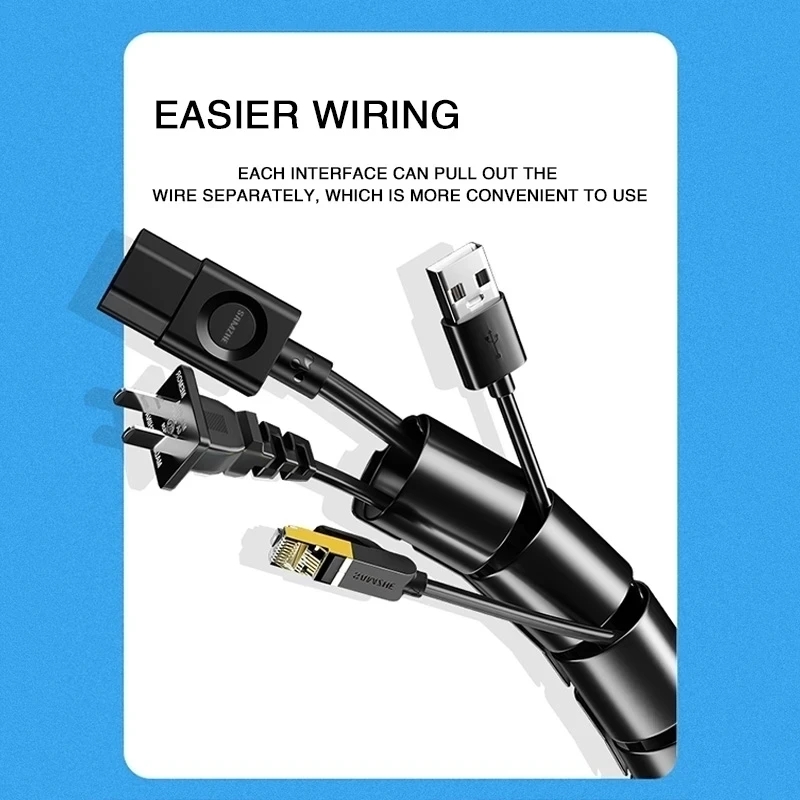 1/2M 유연한 나선형 케이블 정리 클립 보관 파이프  - Cable Lock Flexible 리뷰 및 가격