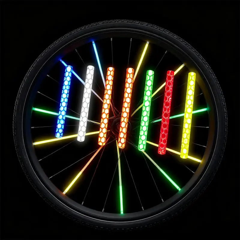 다채로운 자전거 바퀴 스포크 반사 스티커 36개 7.5 - Spoke Reflector Set 리뷰 및 가격