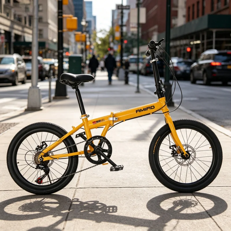 20인치 노란색 스포크 휠 접이식 자전거 초경량 휴대용 - Commuter Biking 리뷰 및 가격