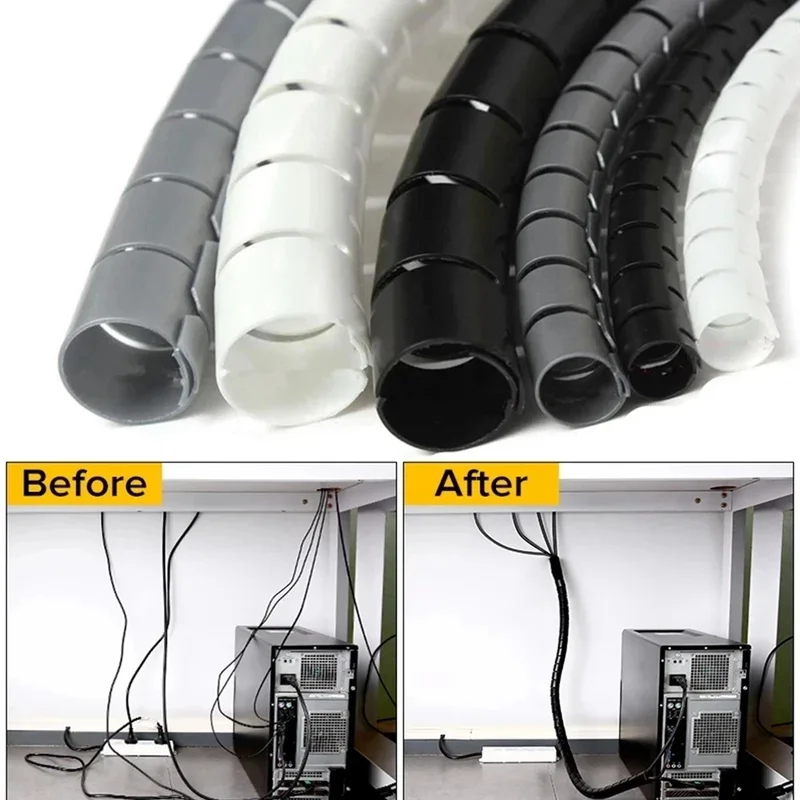 1/3pcs 2M 유연한 나선형 케이블 와이어 보호기  - Cable Lock Flexible 리뷰 및 가격