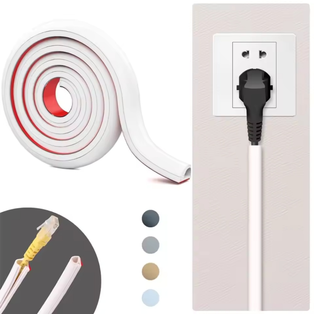 1개 1m/39.37인치 전문가용 자가 접착식 벽면 케 - Cable Lock Flexible 리뷰 및 가격