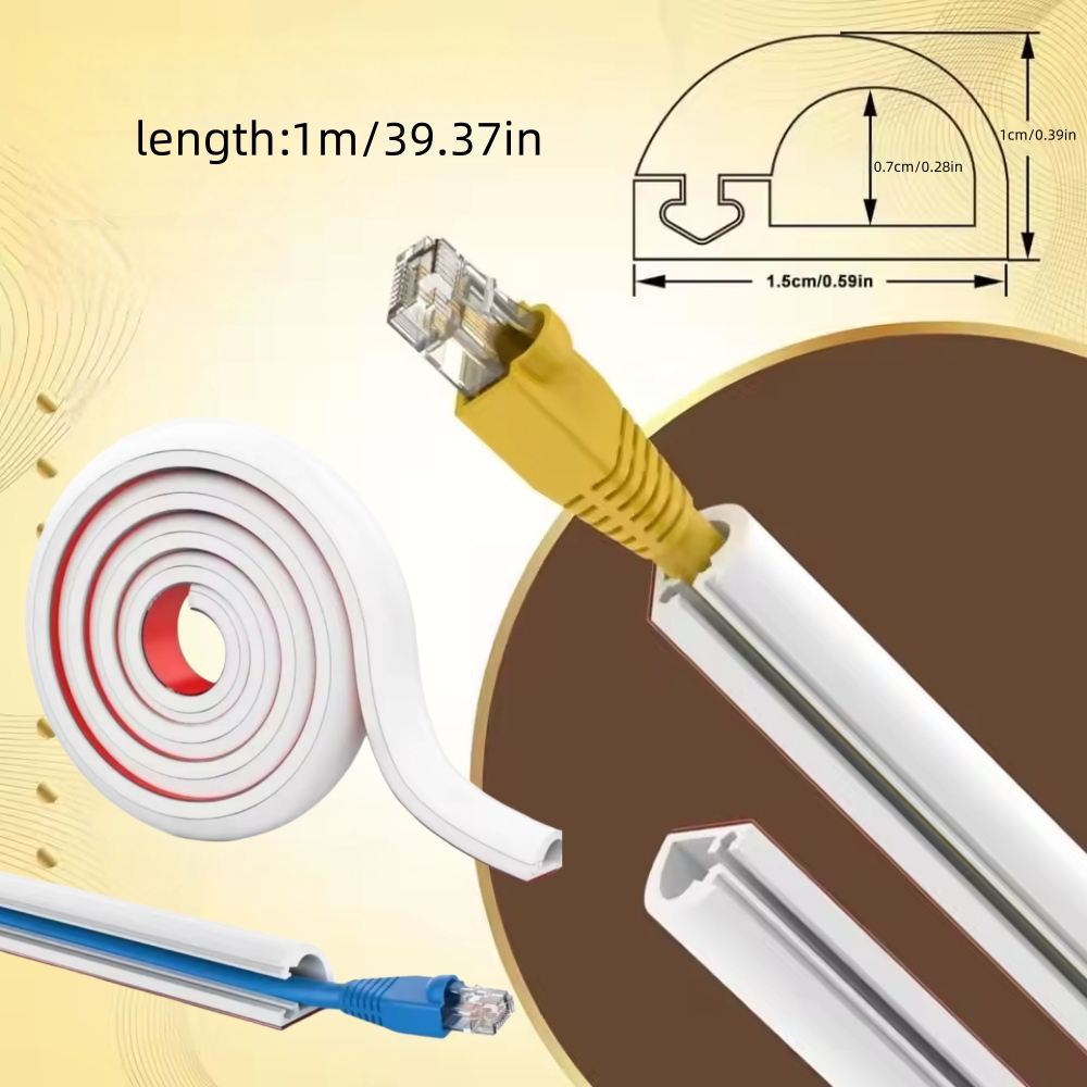 1개 1m/39.37인치 전문가용 자가 접착식 벽면 케 - Cable Lock Flexible 리뷰 및 가격